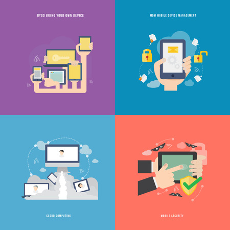 Element of mobile technology concept icon in flat design のイラスト素材