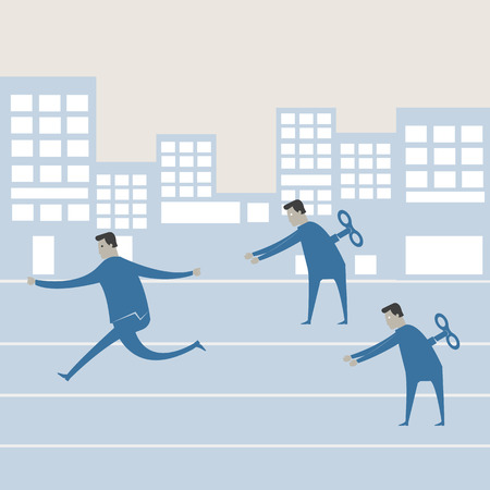 Wind up toy businessman  のイラスト素材