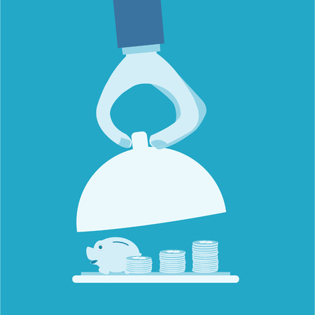 Serving money のイラスト素材