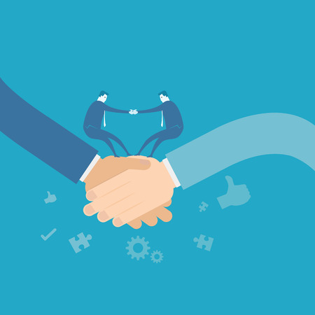 Business team shakehandのイラスト素材