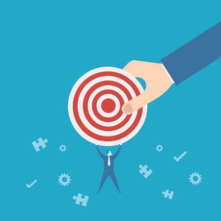 Business man and target boardのイラスト素材