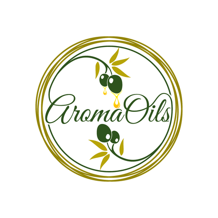 aroma oil logo designのイラスト素材