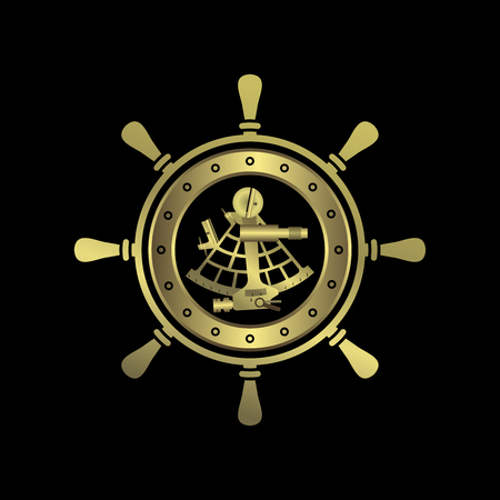 ship steering logo your companyのイラスト素材