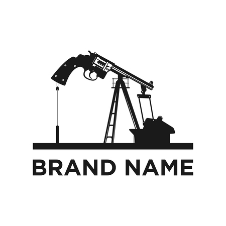 oil mine logo design your companyのイラスト素材