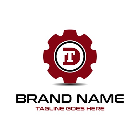 initial logo DT repairs your companyのイラスト素材