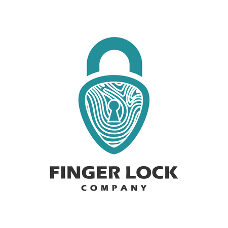 finger padlock logo your companyのイラスト素材