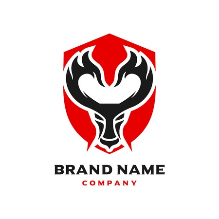 horn fire logo design aries your companyのイラスト素材