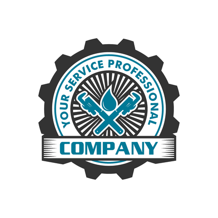 water pipe repair logo your companyのイラスト素材