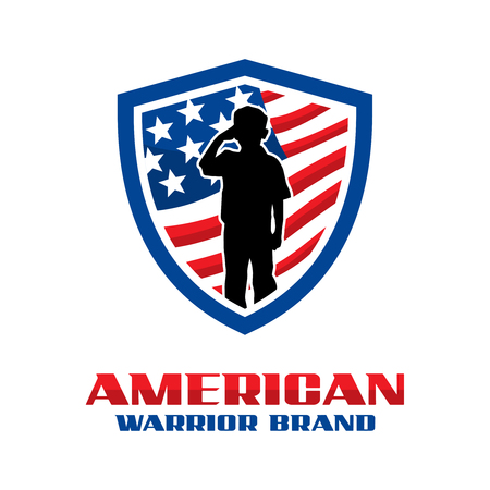 American Army Shield logo your companyのイラスト素材