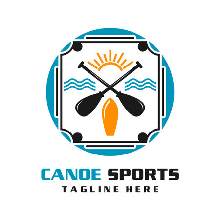 canoe sports logo your companyのイラスト素材