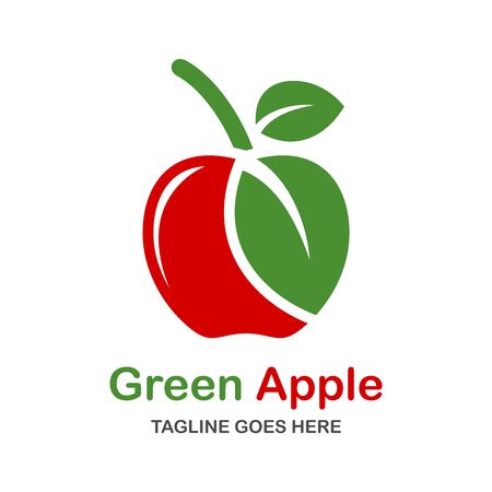 natural apple logo your companyのイラスト素材
