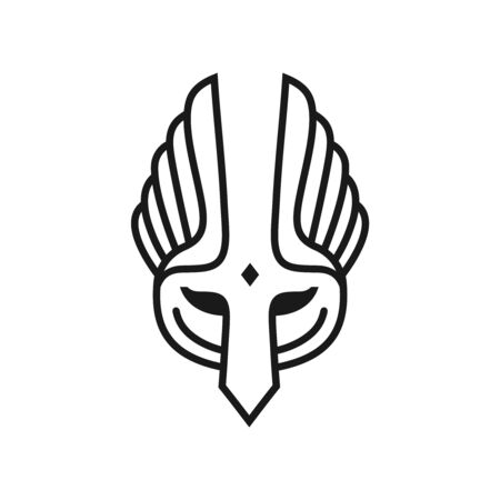 mask and wing outline designのイラスト素材