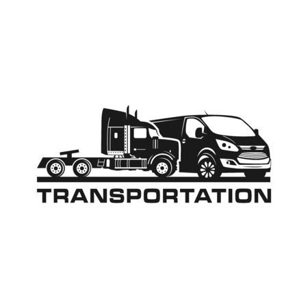 logo design of container trucksのイラスト素材