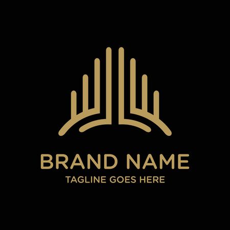 building logo design outlineのイラスト素材