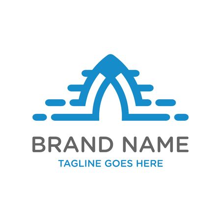 initial logo design technology Aのイラスト素材