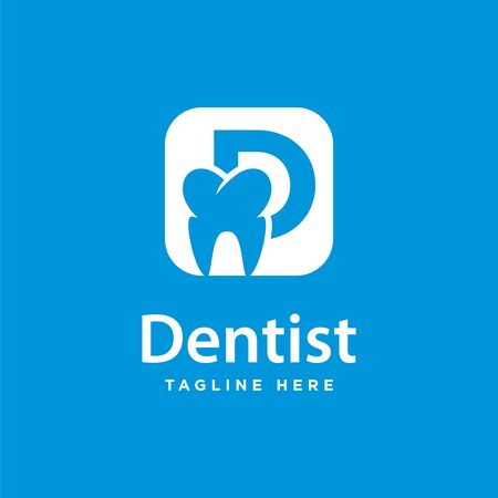 dental health logo design and initials Dのイラスト素材