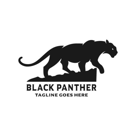 black panther logo design templateのイラスト素材