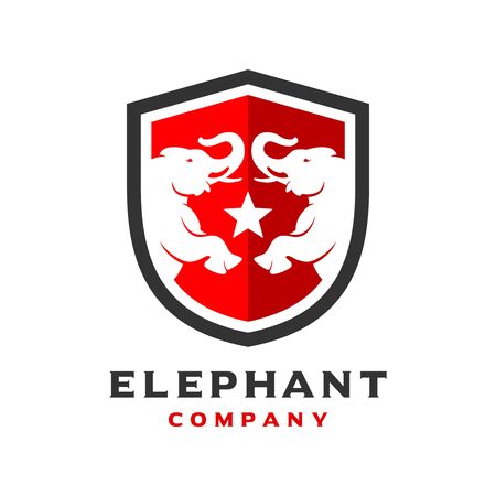 elephant logo design templateのイラスト素材