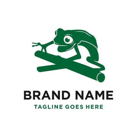 green frog logo designのイラスト素材