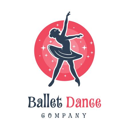logo design of people dancing balletのイラスト素材