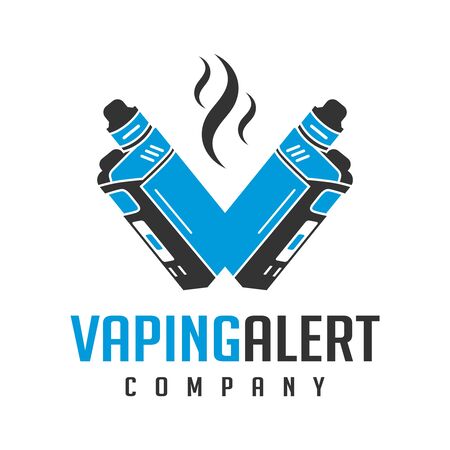 electric vape and oil logo designのイラスト素材