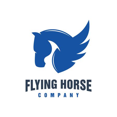 Flying horse animal logo designのイラスト素材