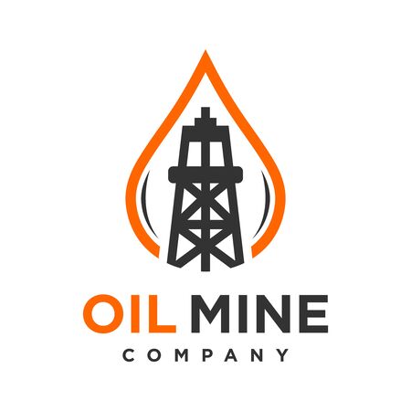 oil mine logo design your companyのイラスト素材