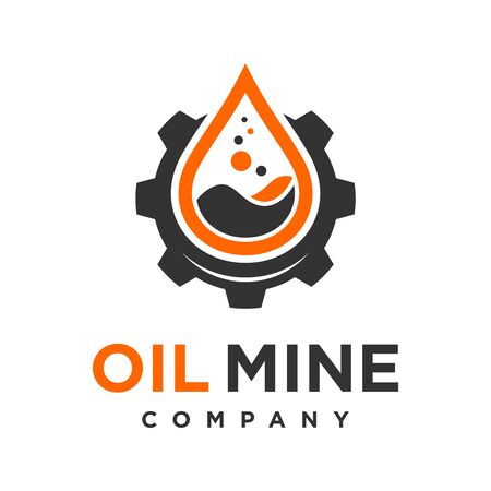 oil mine logo design your companyのイラスト素材