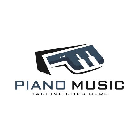 piano music instrument logo design letter Pのイラスト素材
