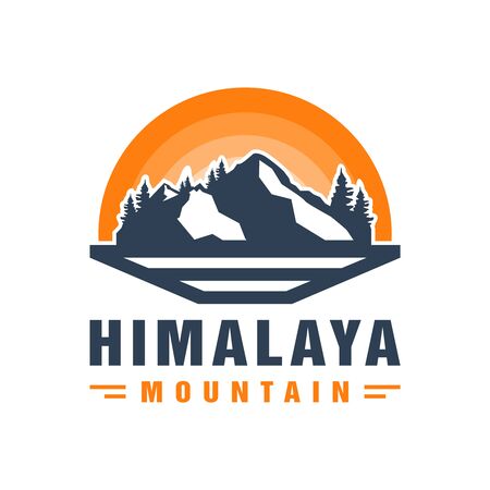 Himalayan mountain vector logo design