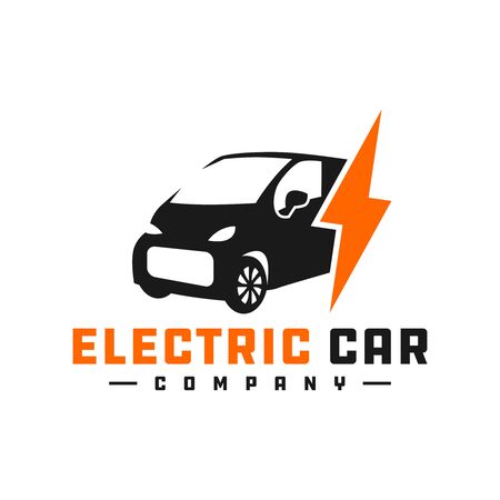 Electric car industry logo designのイラスト素材
