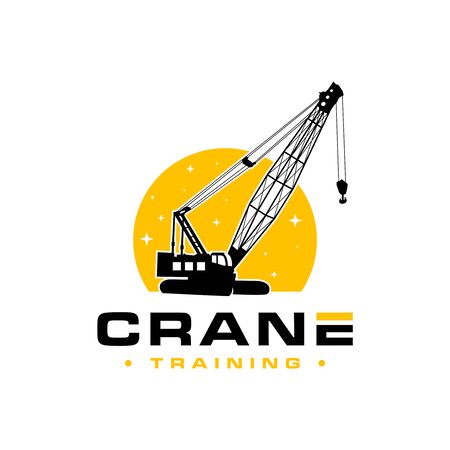 logo design vector crane building constructionのイラスト素材