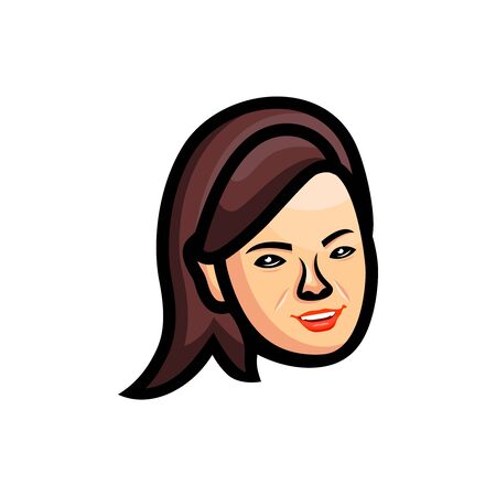 Feminine woman vector face designのイラスト素材