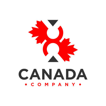 Canada logo design figure 8のイラスト素材