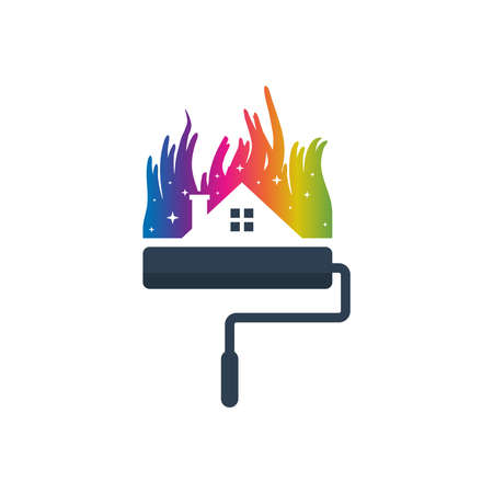 Home and city paint design logoのイラスト素材