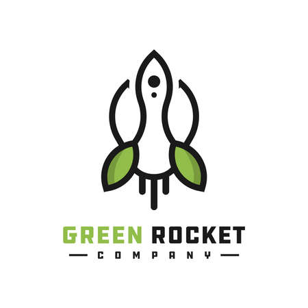 Rocket leaf logo design your companyのイラスト素材