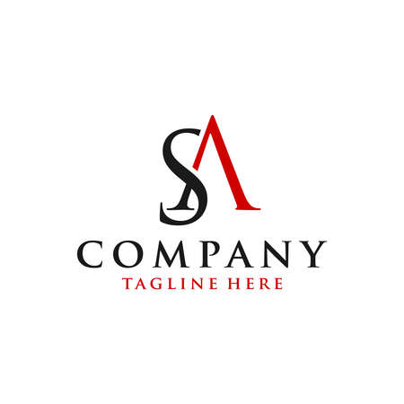 monogram letter SA logo designのイラスト素材