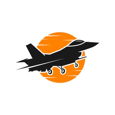 Fighter plane maneuver logo designのイラスト素材