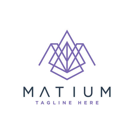 industrial business illustration logo design with letter Hのイラスト素材