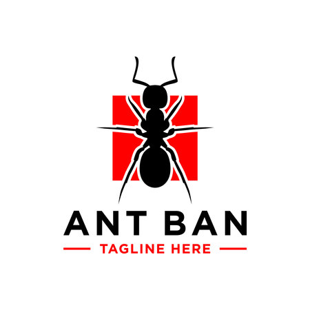 ant ban vector illustration logo design your companyのイラスト素材