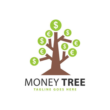 money plant business illustration logo design your companyのイラスト素材