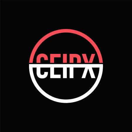industrial business illustration logo design with letter CEIPXのイラスト素材