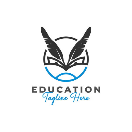 writing education vector illustration logo designのイラスト素材