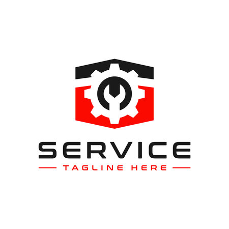 repair service illustration logo design your companyのイラスト素材