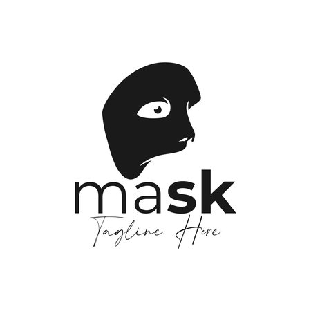 face mask vector illustration logo design your companyのイラスト素材