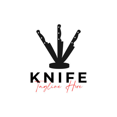 cooking knife vector illustration logo designのイラスト素材