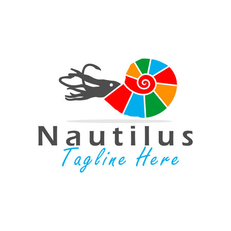 nautilus vector illustration logo design your companyのイラスト素材