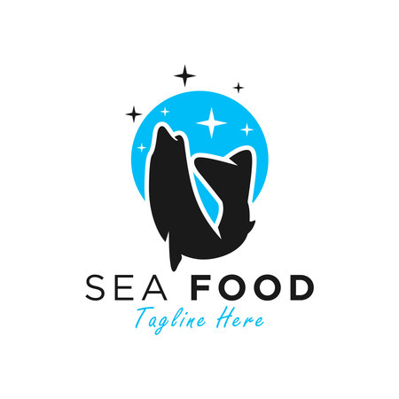 sea fish vector illustration logo design your companyのイラスト素材