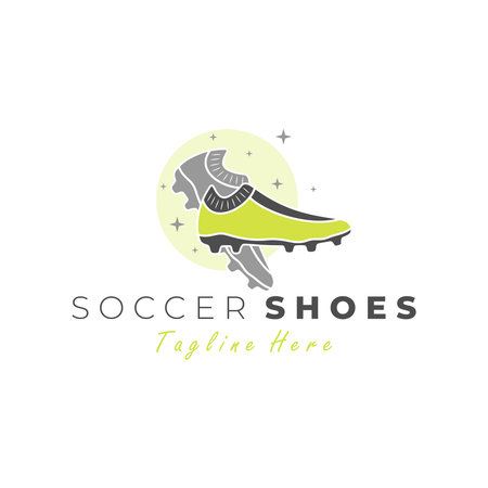 soccer shoes vector illustration logo designのイラスト素材