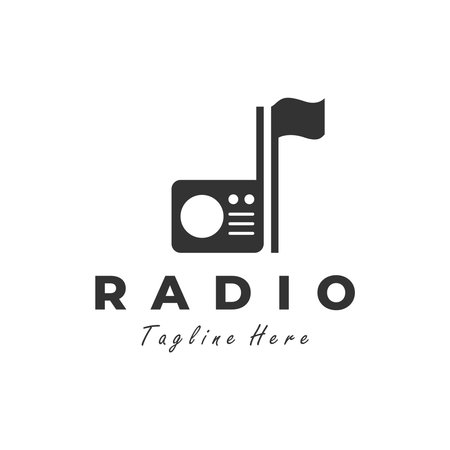 flag radio vector illustration logo design your companyのイラスト素材